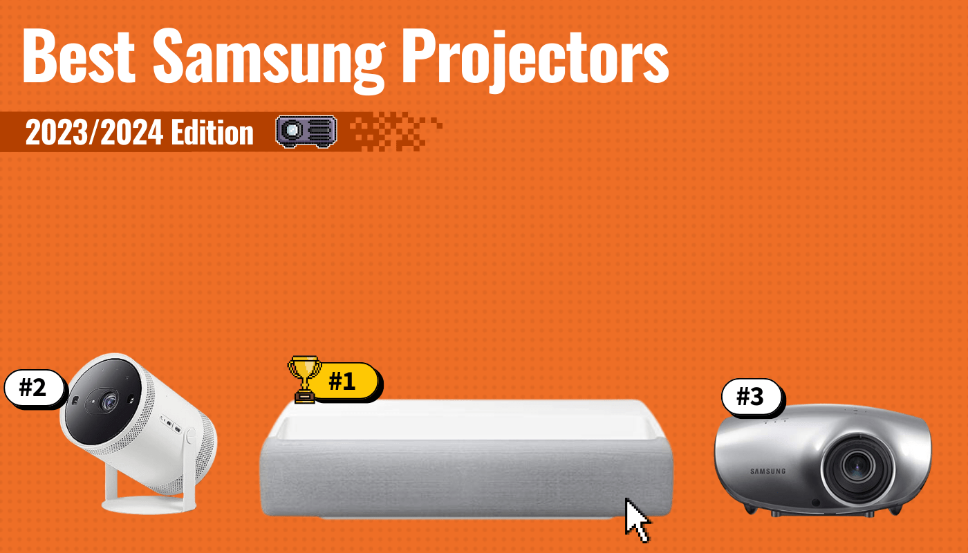 best samsung projectors featured image that shows the top three best projector models