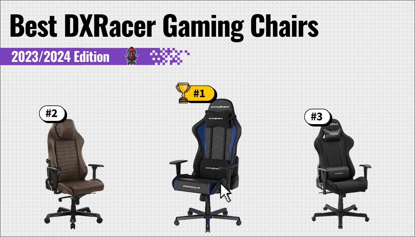 best dxracer gaming chairs featured image that shows the top three best gaming chair models