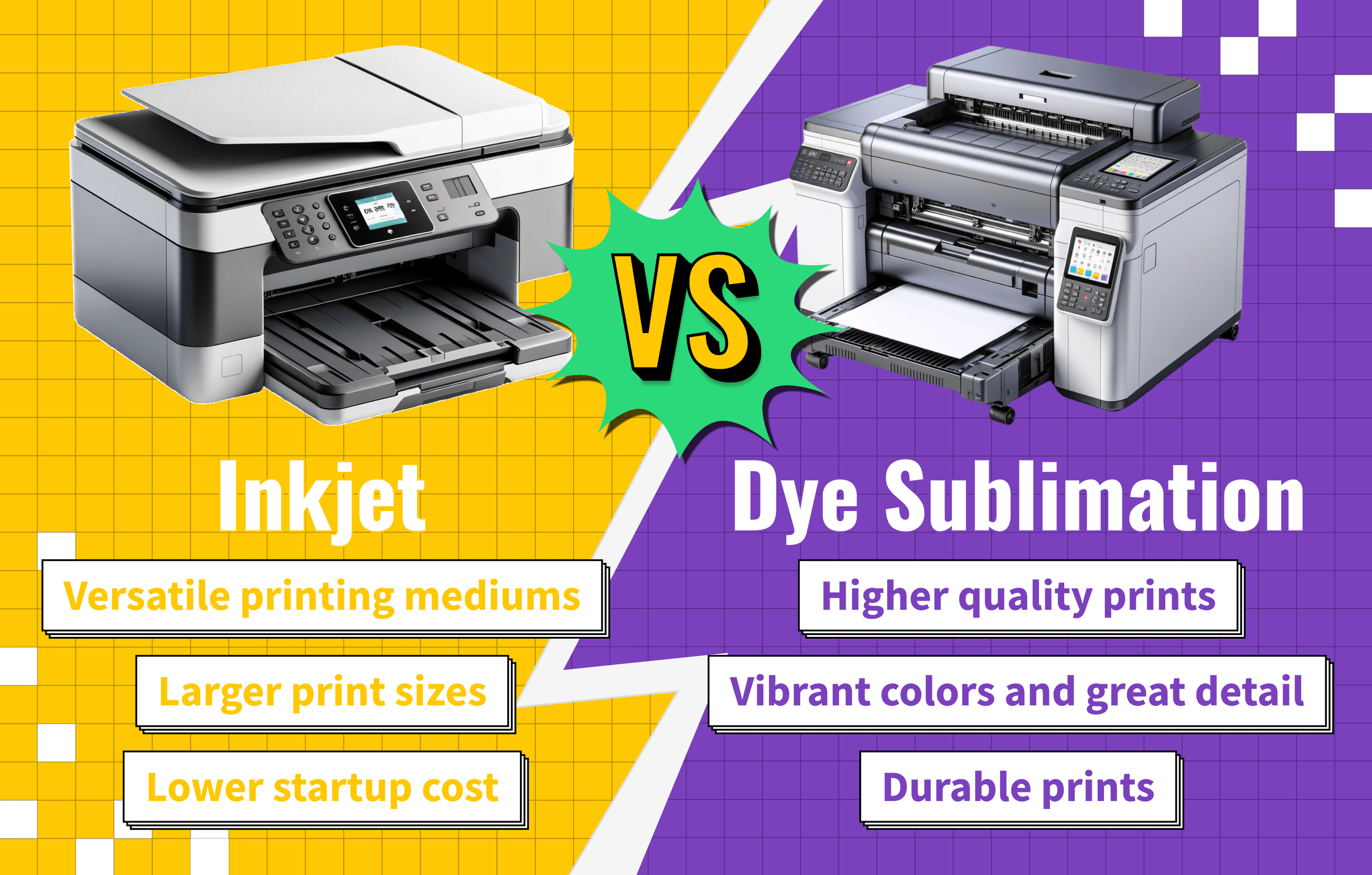 Inkjet vs Dye Sublimation