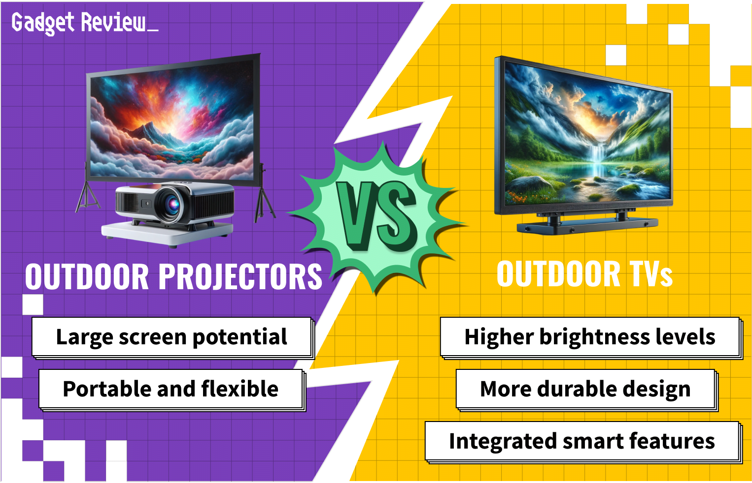 outdoor tv vs projector guide