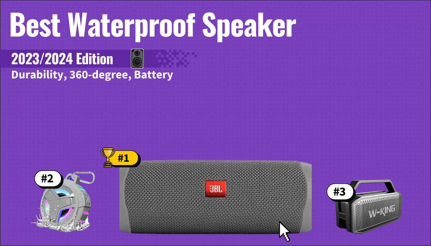 best waterproof speaker featured image that shows the top three best bluetooth speaker models