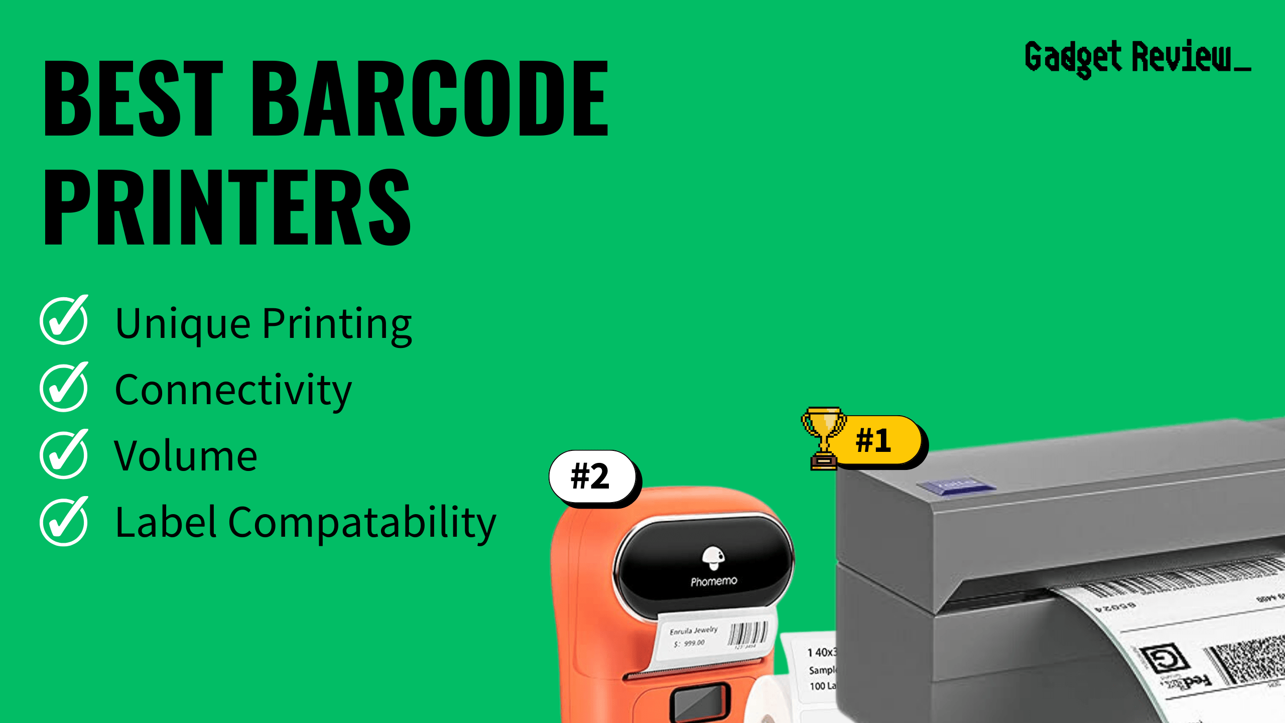 best barcode printers featured image that shows the top three best printer models