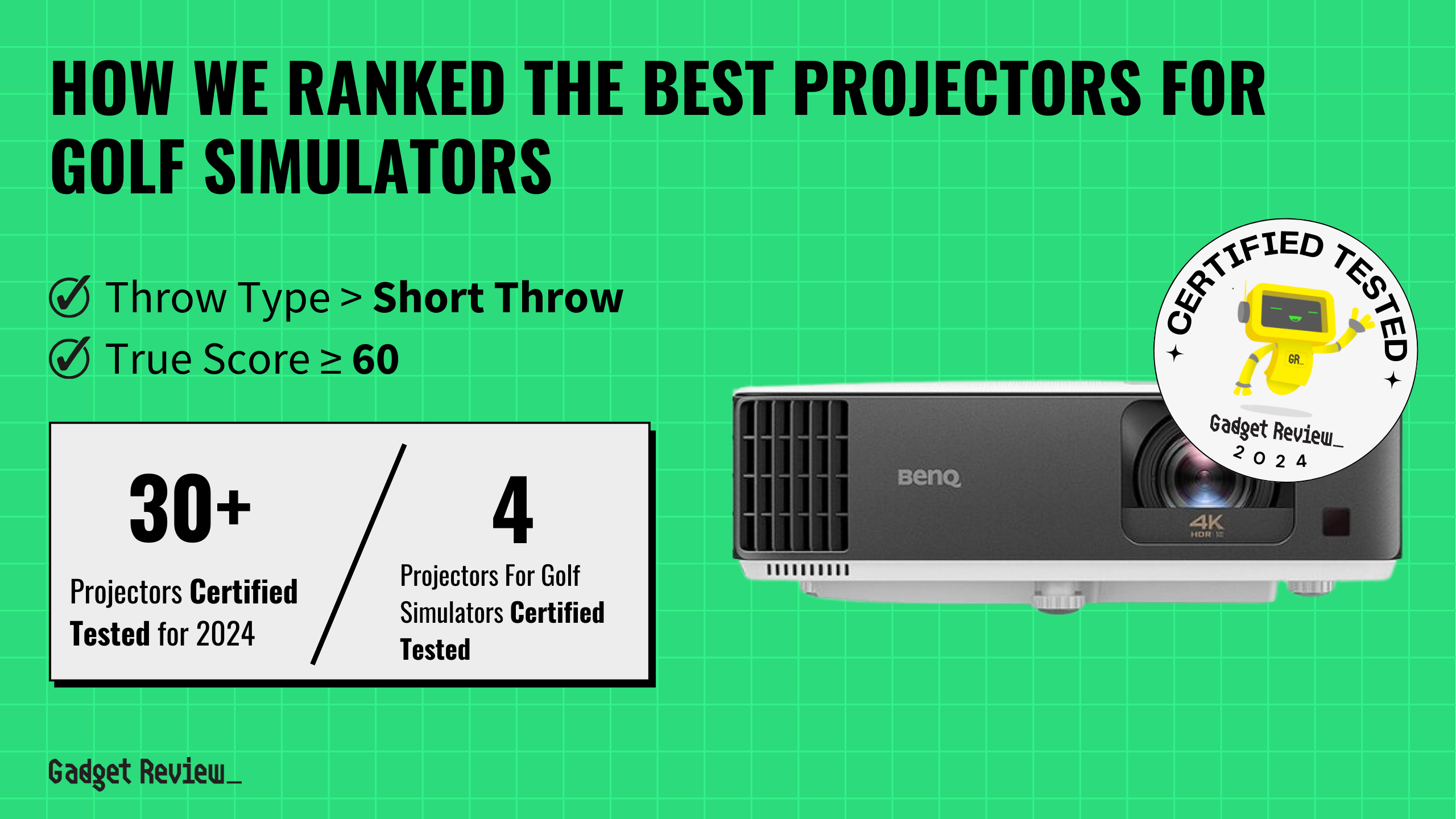 best projector for golf simulator guide that shows the top best projector model