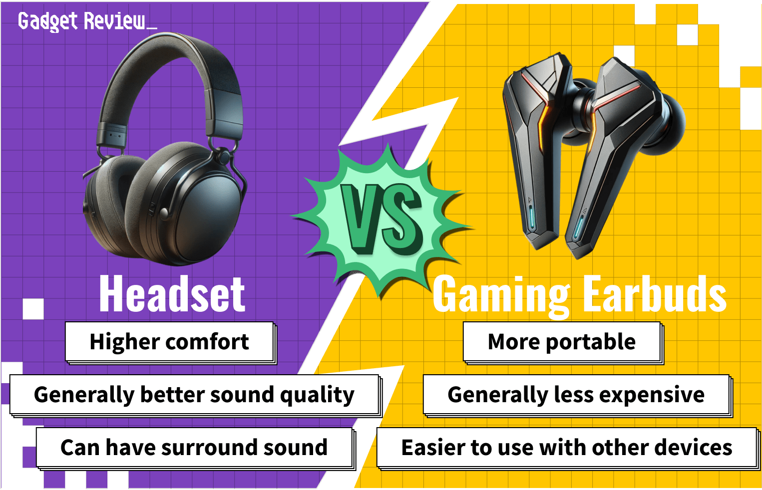 headset vs gaming earbuds guide