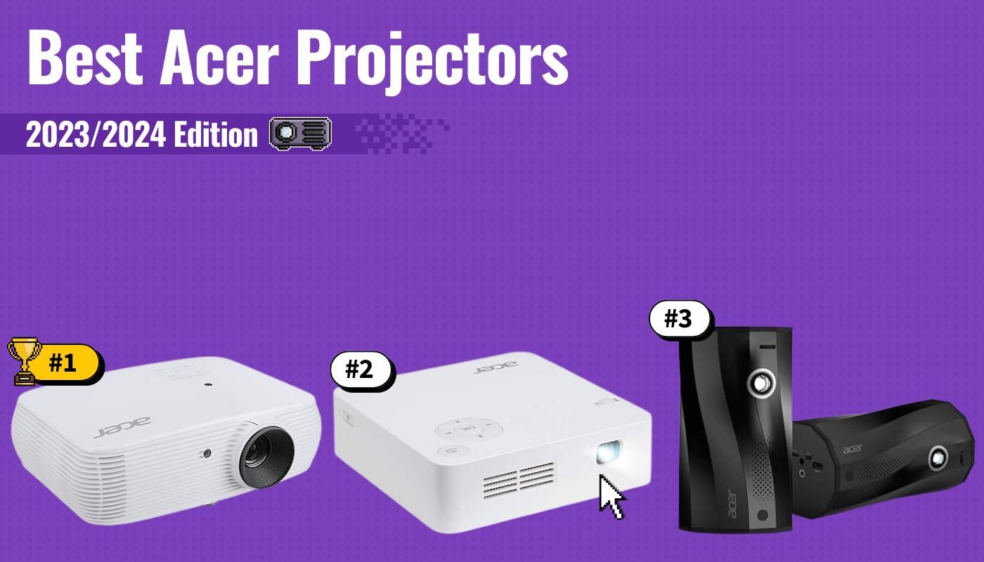 best acer projectors featured image that shows the top three best projector models